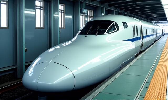 JR東日本の新幹線が駅に停車している様子