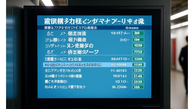 駅のリアルタイム情報表示モックアップ